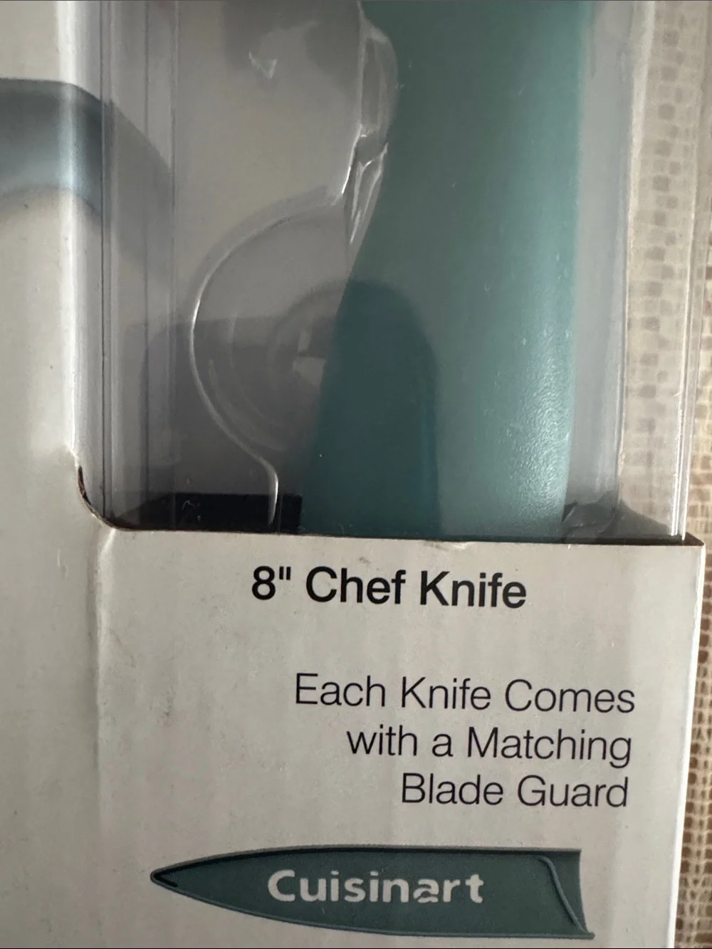 Cuisinart Teal and White Zebra Chef Knife